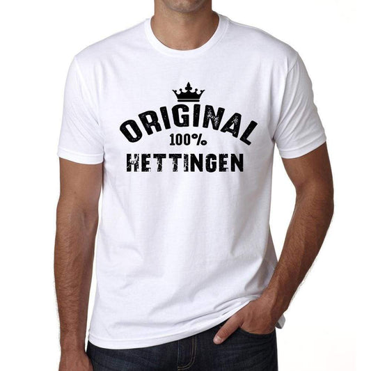 Hettingen 100% German City White Mens Short Sleeve Round Neck T-Shirt 00001 - Casual