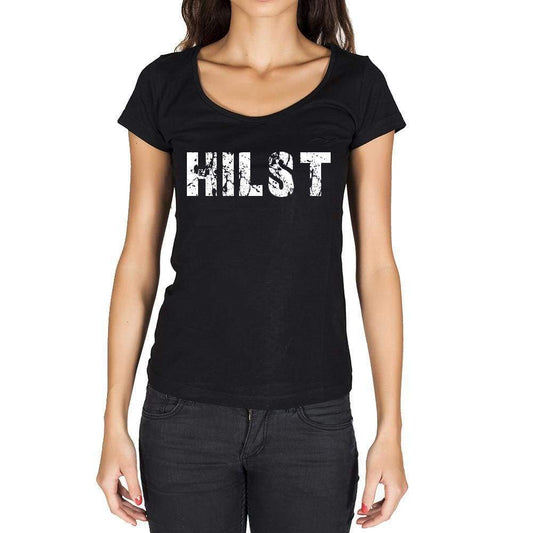 Hilst German Cities Black Womens Short Sleeve Round Neck T-Shirt 00002 - Casual