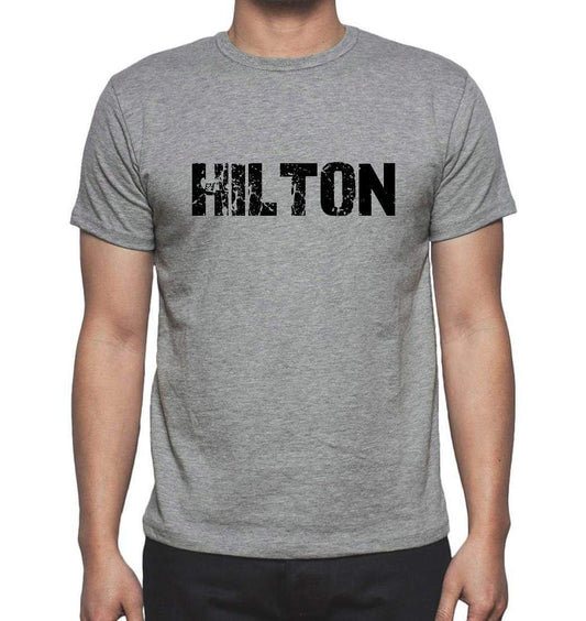 Hilton Mens Short Sleeve Round Neck T-Shirt 00018 - Grey / S - Casual