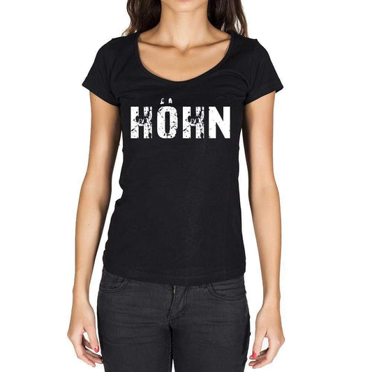 Höhn German Cities Black Womens Short Sleeve Round Neck T-Shirt 00002 - Casual