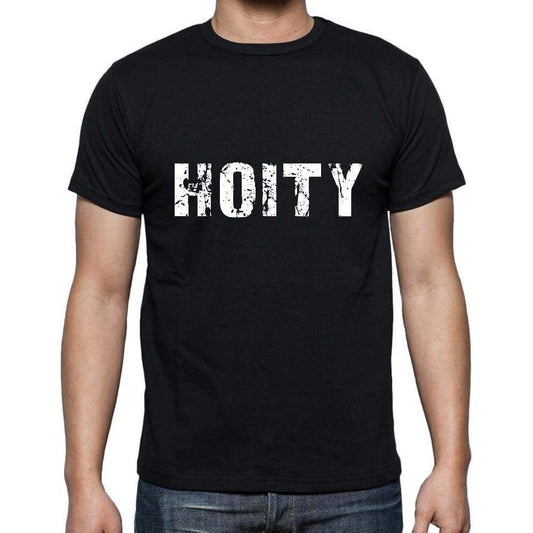 Hoity Mens Short Sleeve Round Neck T-Shirt 5 Letters Black Word 00006 - Casual