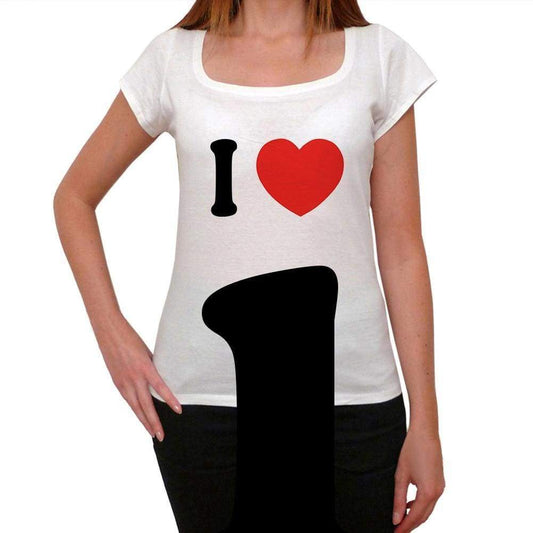 I Love L Womens Short Sleeve Round Neck T-Shirt 00037 - Casual
