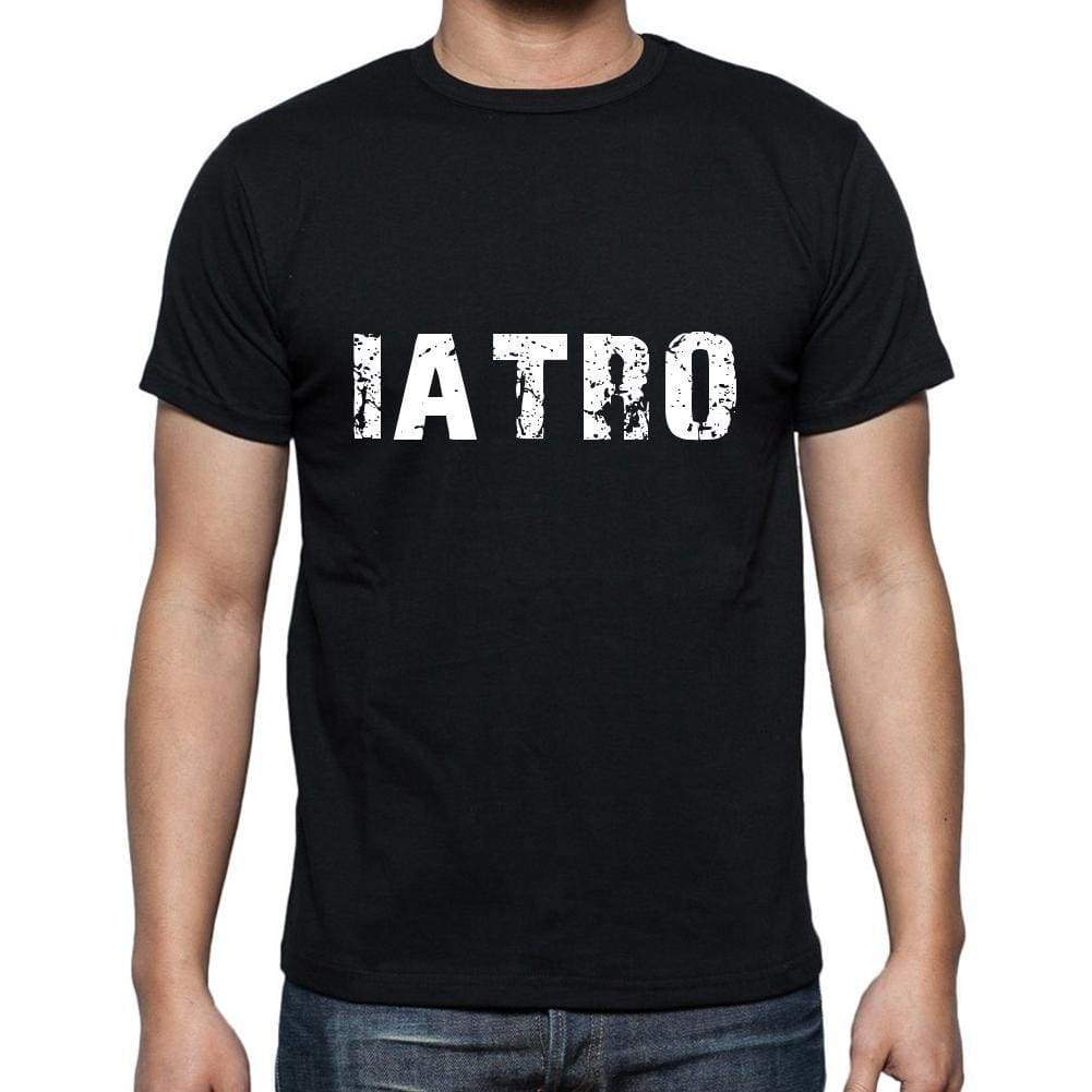 Iatro Mens Short Sleeve Round Neck T-Shirt 5 Letters Black Word 00006 - Casual