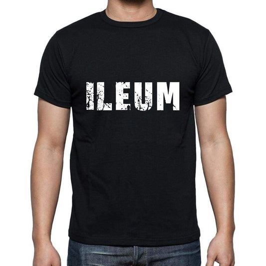 Ileum Mens Short Sleeve Round Neck T-Shirt 5 Letters Black Word 00006 - Casual