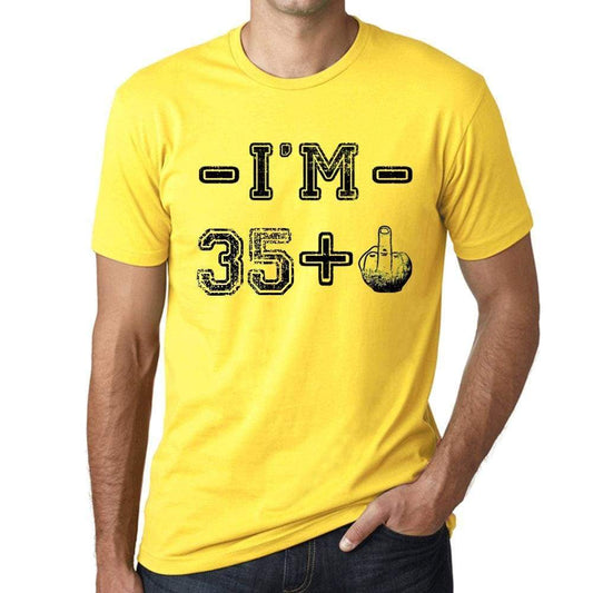 Im 32 Plus Mens T-Shirt Yellow Birthday Gift 00447 - Yellow / Xs - Casual