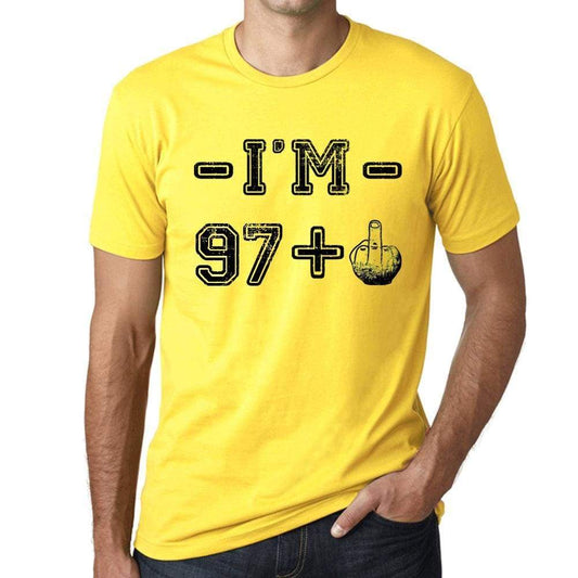 Im 41 Plus Mens T-Shirt Yellow Birthday Gift 00447 - Yellow / Xs - Casual