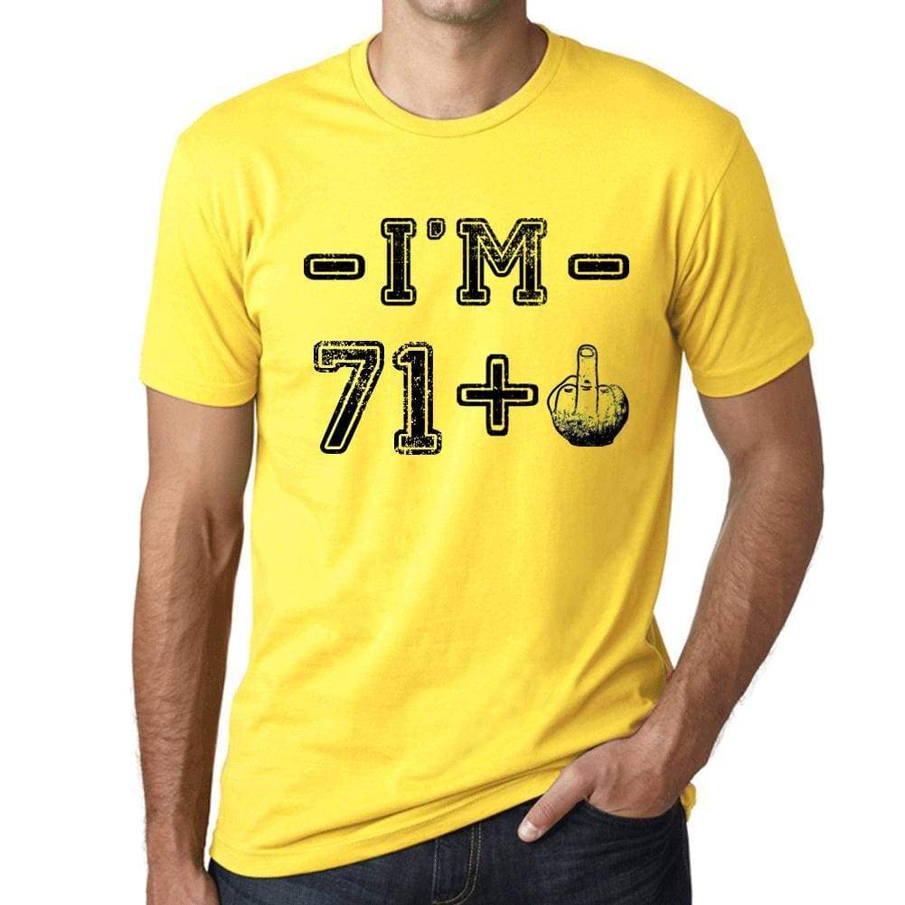 Im 84 Plus Mens T-Shirt Yellow Birthday Gift 00447 - Yellow / Xs - Casual