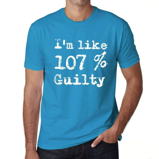 Im Like 107% Guilty Blue Mens Short Sleeve Round Neck T-Shirt Gift T-Shirt 00330 - Blue / S - Casual