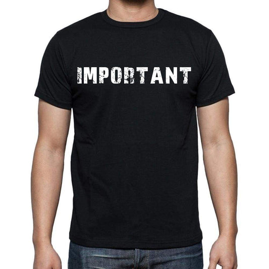 Important Mens Short Sleeve Round Neck T-Shirt Black T-Shirt En