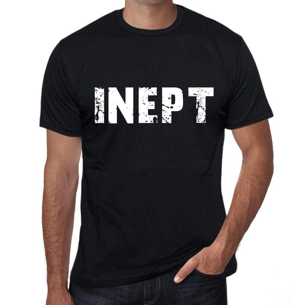 Inept Mens Retro T Shirt Black Birthday Gift 00553 - Black / Xs - Casual