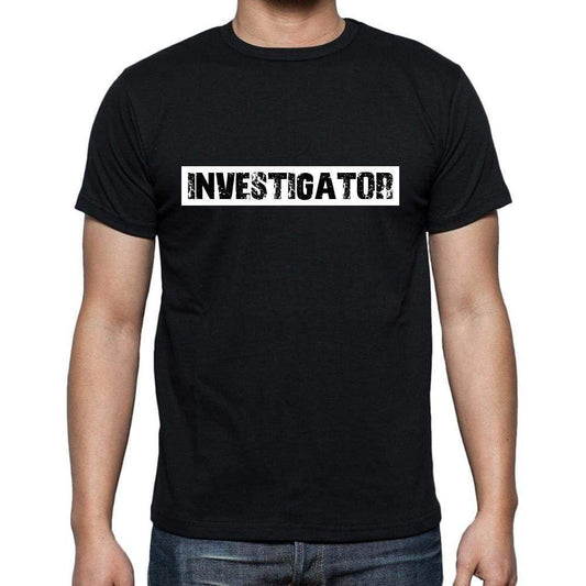Investigator T Shirt Mens T-Shirt Occupation S Size Black Cotton - T-Shirt