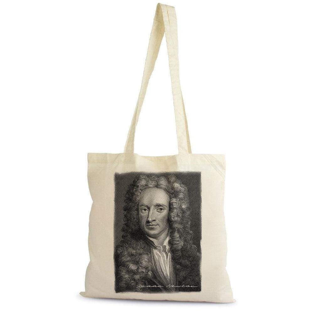 Isaac Newton H Tote Bag Shopping, Natural, Cotton, Gift, Beige 00272 - ULTRABASIC