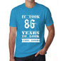 It Took 86 Years To Look This Good Mens T-Shirt Blue Birthday Gift 00480 - Blue / Xs - Casual