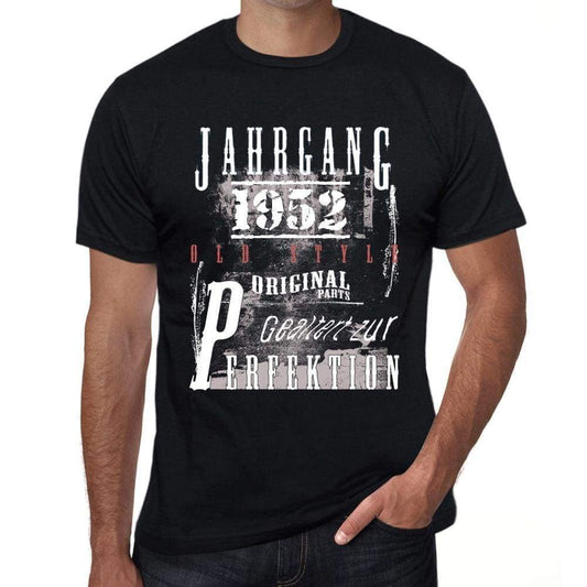 Jahrgang Birthday 1952 Black Mens Short Sleeve Round Neck T-Shirt Gift T-Shirt 00352 - Black / Xs - Casual