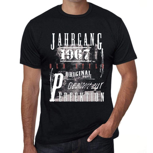 Jahrgang Birthday 1967 Black Mens Short Sleeve Round Neck T-Shirt Gift T-Shirt 00352 - Black / Xs - Casual