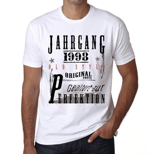 Jahrgang Birthday 1998 Mens Short Sleeve Round Neck T-Shirt Gift T-Shirt 00350 - White / Xs - Casual