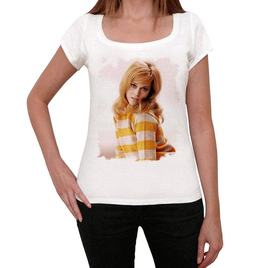 Jane Fonda Womens T-Shirt White Birthday Gift 00514 - White / Xs - Casual