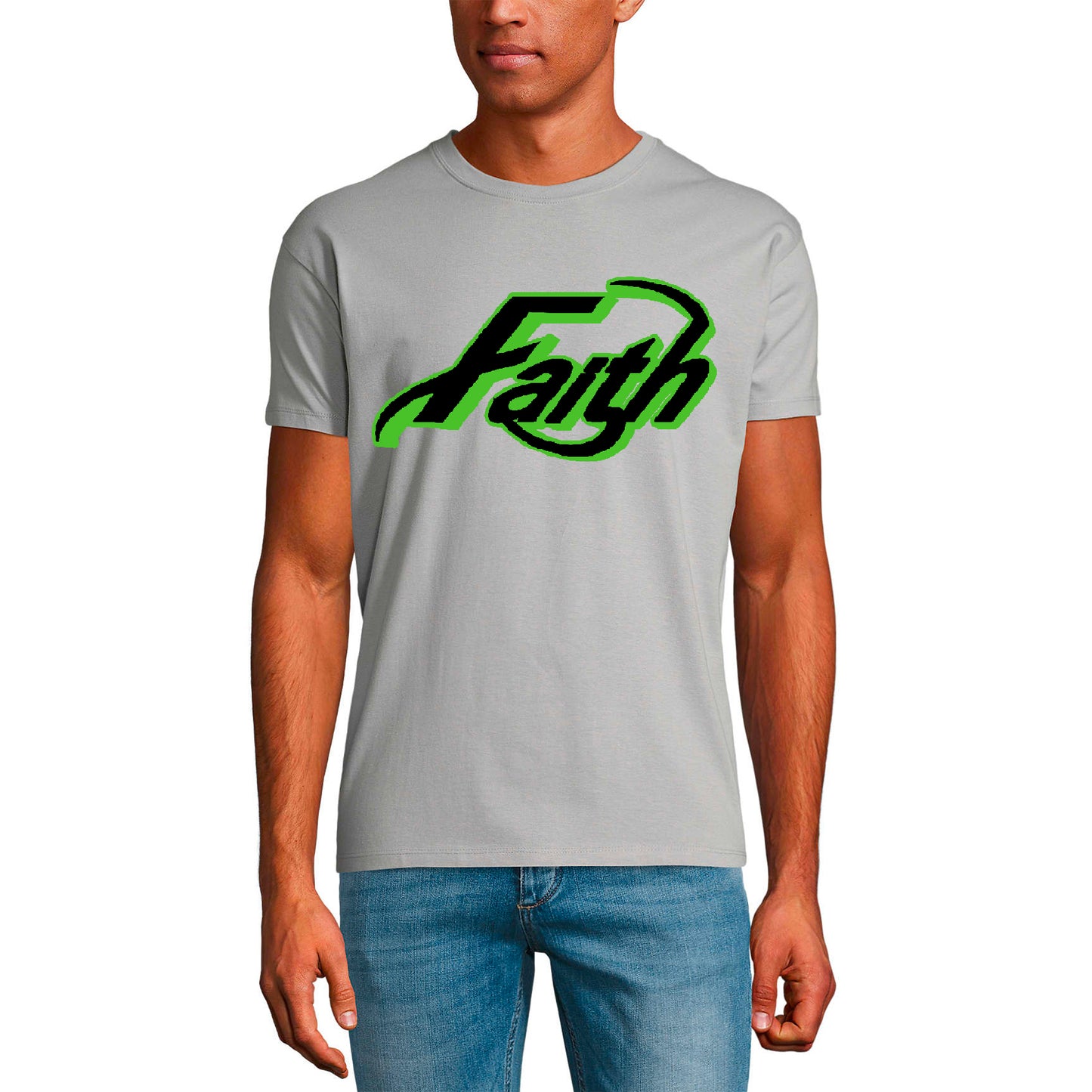 ULTRABASIC Men's T-Shirt Faith - Christ Bible Religious Shirt