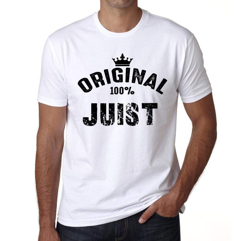 Juist 100% German City White Mens Short Sleeve Round Neck T-Shirt 00001 - Casual