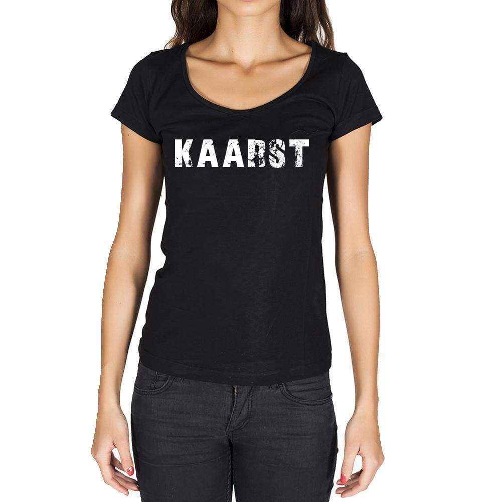 Kaarst German Cities Black Womens Short Sleeve Round Neck T-Shirt 00002 - Casual