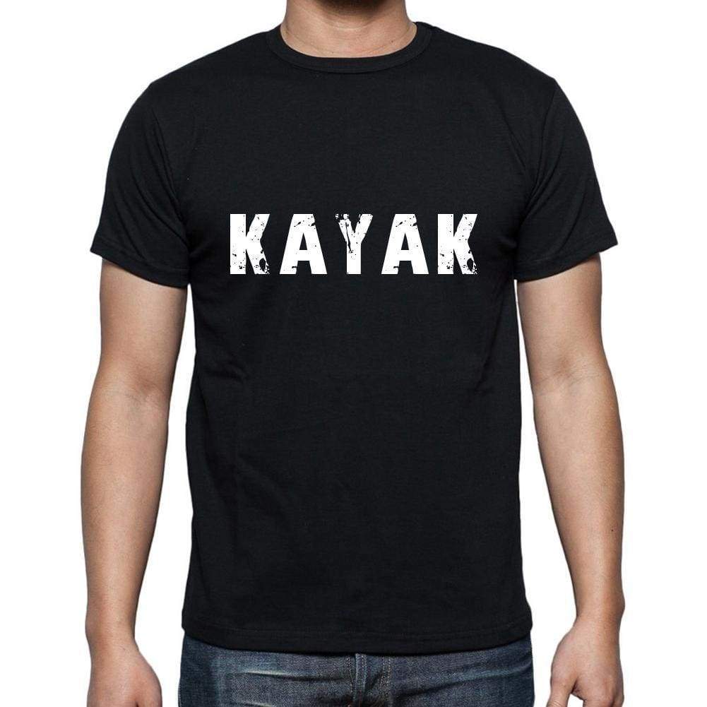 Kayak Mens Short Sleeve Round Neck T-Shirt 5 Letters Black Word 00006 - Casual