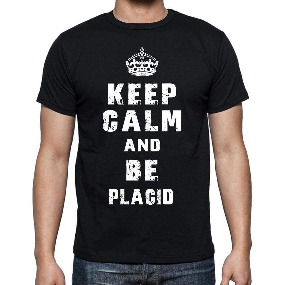 Keep Calm T-Shirt Placid Mens Short Sleeve Round Neck T-Shirt - Casual