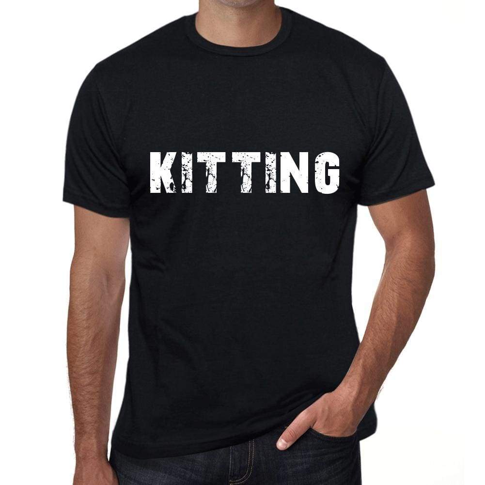 Kitting Mens T Shirt Black Birthday Gift 00555 - Black / Xs - Casual