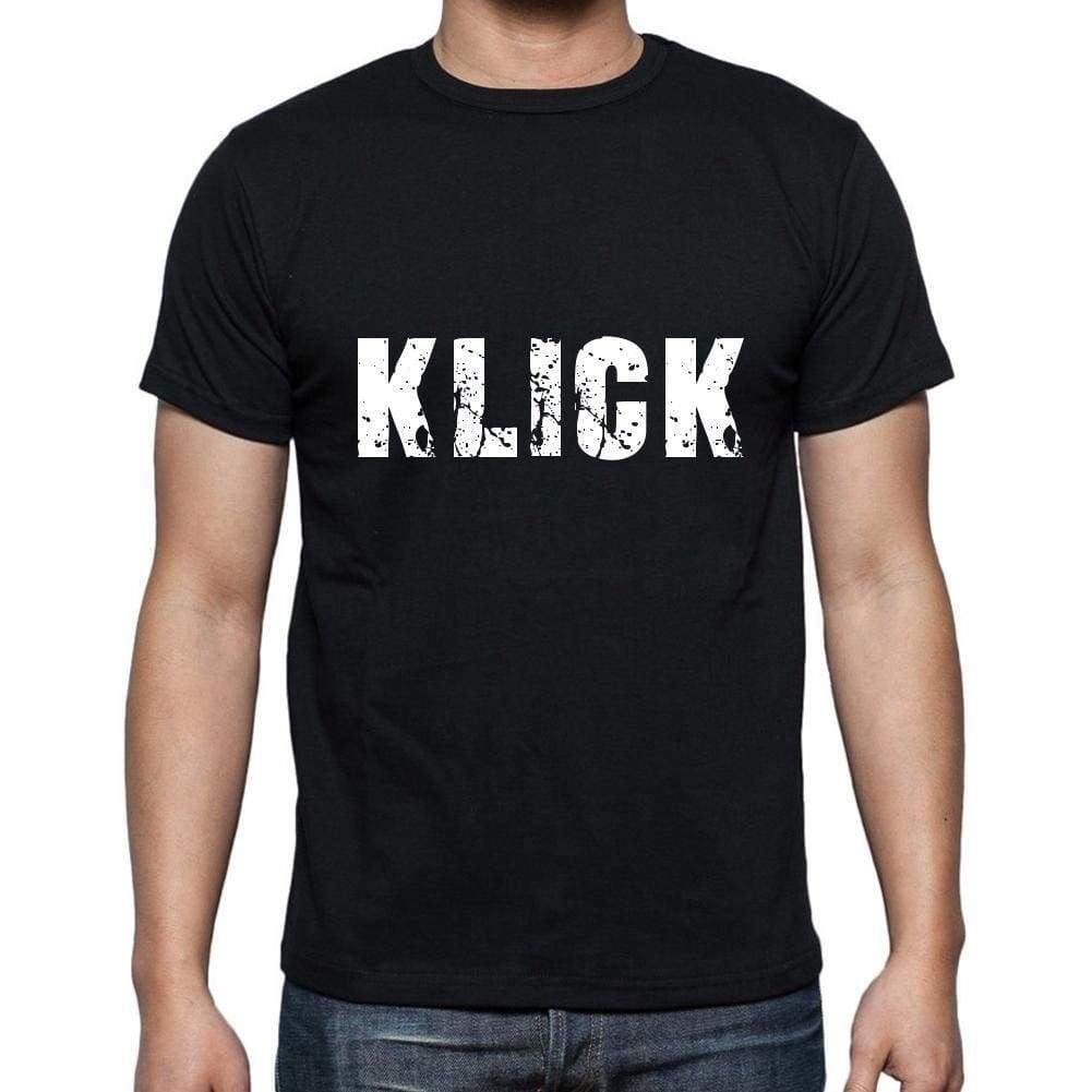 Klick Mens Short Sleeve Round Neck T-Shirt 5 Letters Black Word 00006 - Casual