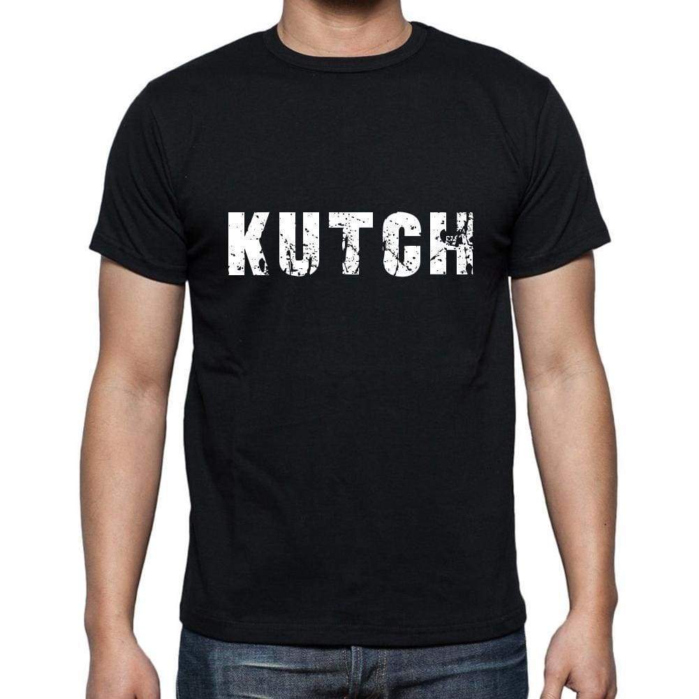 Kutch Mens Short Sleeve Round Neck T-Shirt 5 Letters Black Word 00006 - Casual