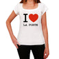 La Porte I Love Citys White Womens Short Sleeve Round Neck T-Shirt 00012 - White / Xs - Casual