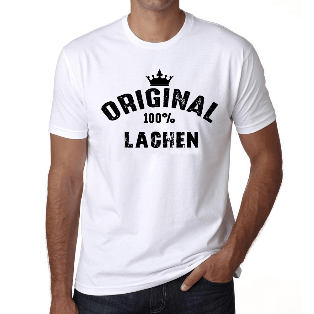 Lachen 100% German City White Mens Short Sleeve Round Neck T-Shirt 00001 - Casual