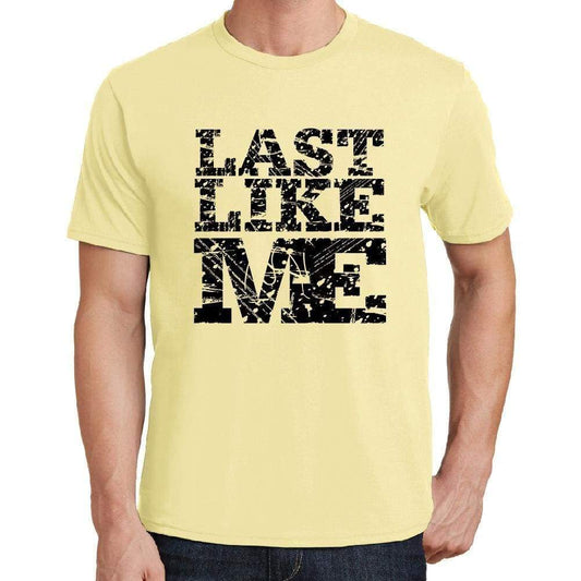 Last Like Me Yellow Mens Short Sleeve Round Neck T-Shirt 00294 - Yellow / S - Casual