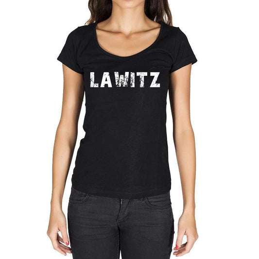 Lawitz German Cities Black Womens Short Sleeve Round Neck T-Shirt 00002 - Casual