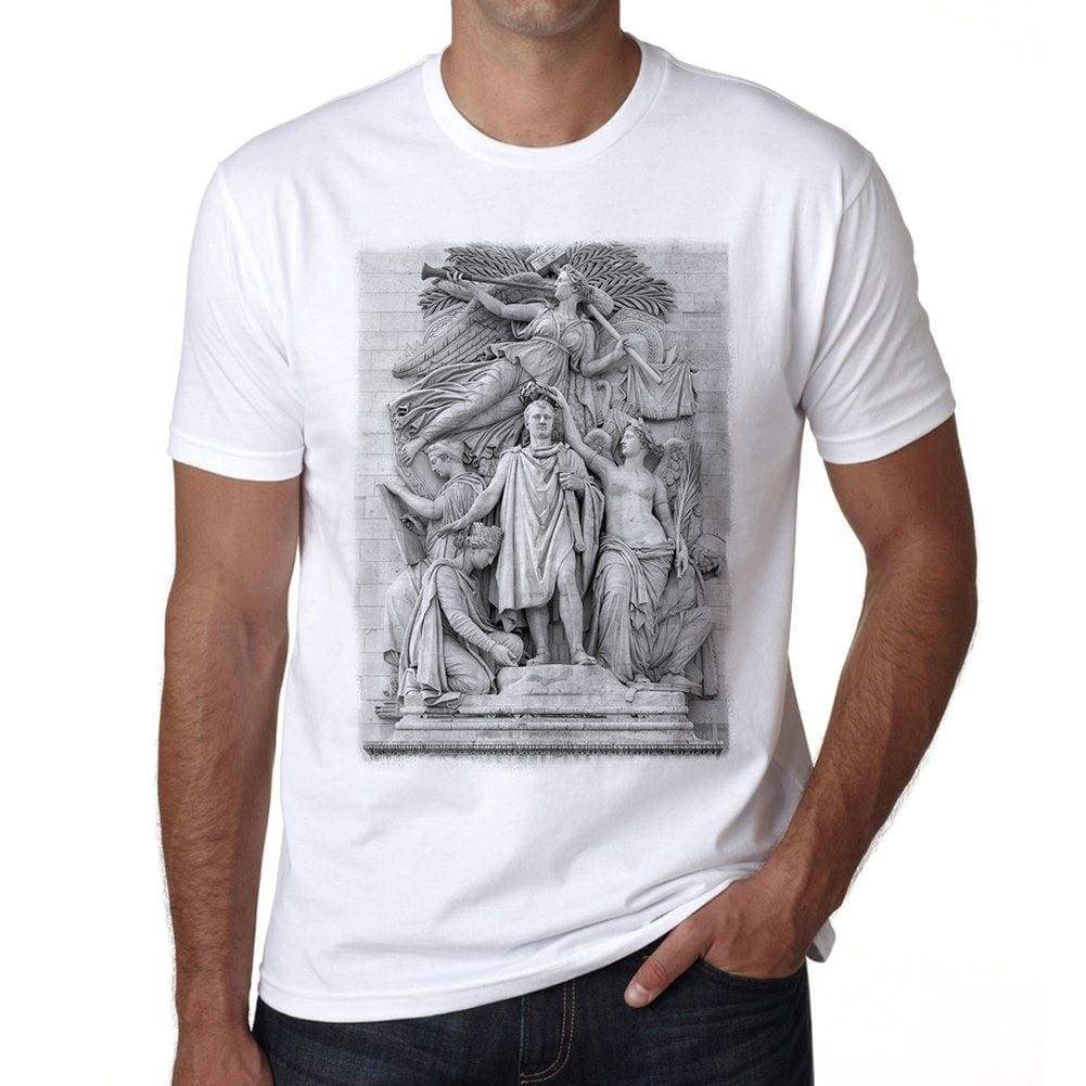 Le Triomphe De 1810 Jean Pierre Cortot Arc Triomphe Paris Mens Short Sleeve Round Neck T-Shirt 00170