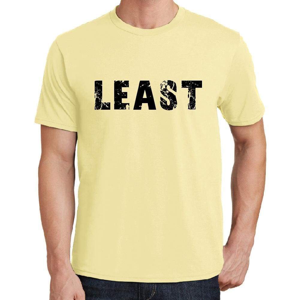 Least Mens Short Sleeve Round Neck T-Shirt 00043 - Yellow / S - Casual