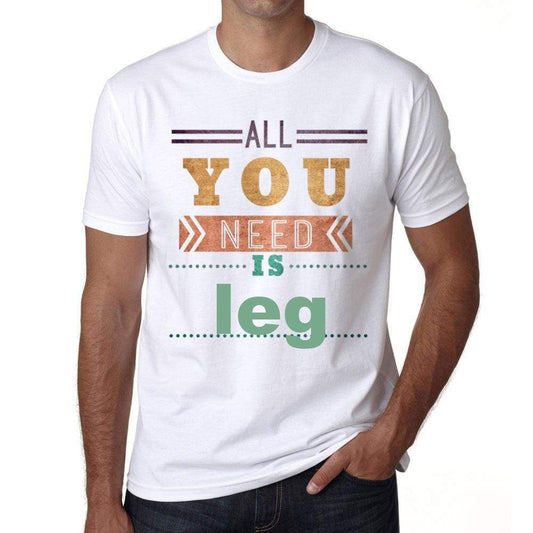 Leg Mens Short Sleeve Round Neck T-Shirt 00025 - Casual