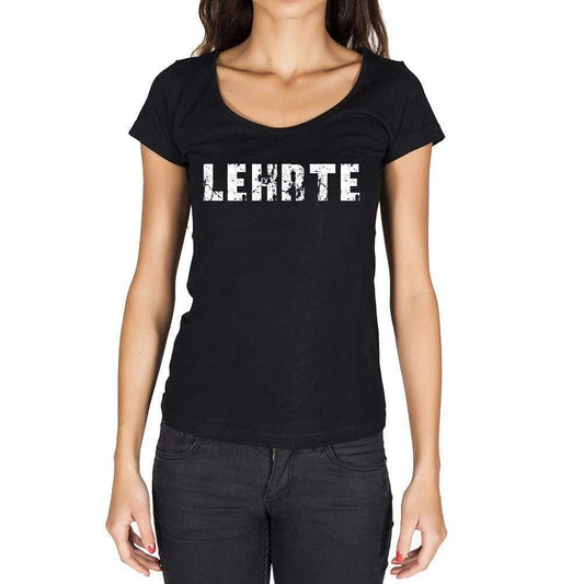 Lehrte German Cities Black Womens Short Sleeve Round Neck T-Shirt 00002 - Casual