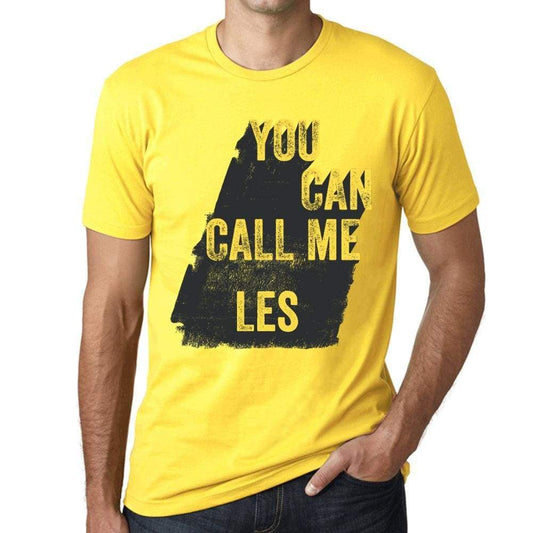 Les You Can Call Me Les Mens T Shirt Yellow Birthday Gift 00537 - Yellow / Xs - Casual