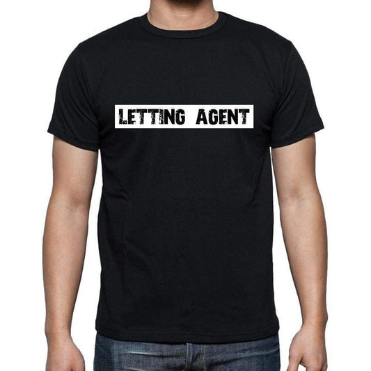 Letting Agent T Shirt Mens T-Shirt Occupation S Size Black Cotton - T-Shirt