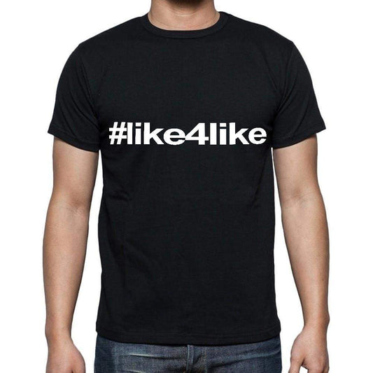 Like4Like Mens Short Sleeve Round Neck T-Shirt Black T-Shirt En