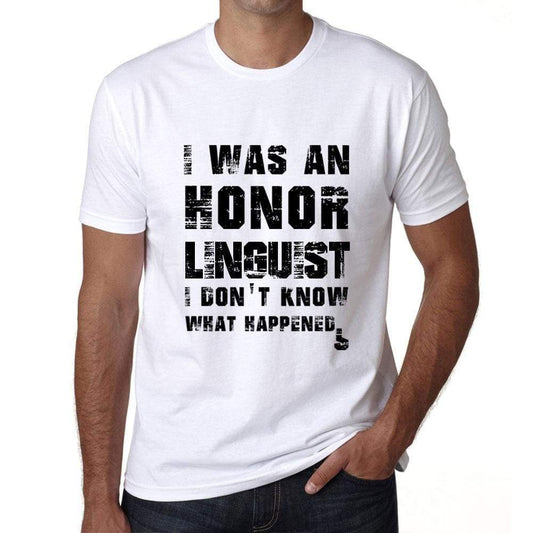 Linguist What Happened White Mens Short Sleeve Round Neck T-Shirt 00316 - White / S - Casual