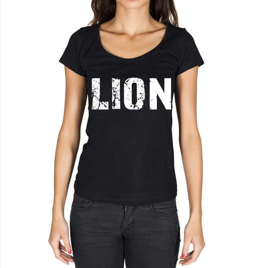 Lion Womens Short Sleeve Round Neck T-Shirt - Casual