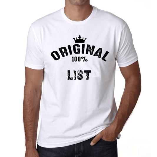 List 100% German City White Mens Short Sleeve Round Neck T-Shirt 00001 - Casual