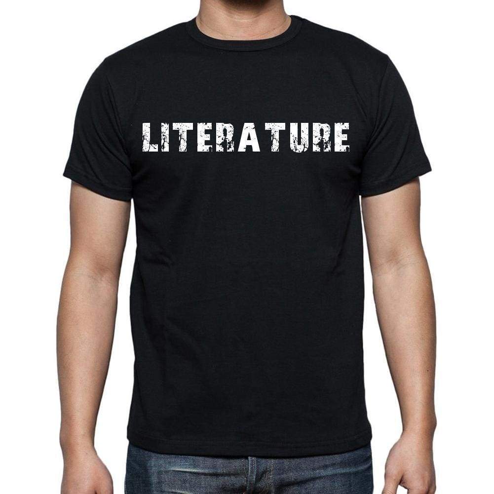 Literature Mens Short Sleeve Round Neck T-Shirt Black T-Shirt En