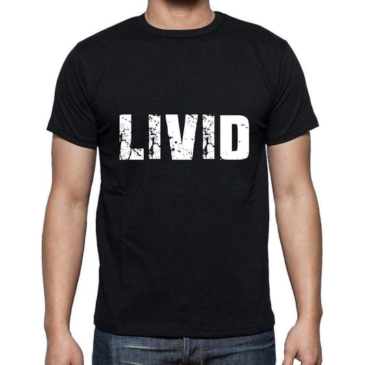 Livid Mens Short Sleeve Round Neck T-Shirt 5 Letters Black Word 00006 - Casual