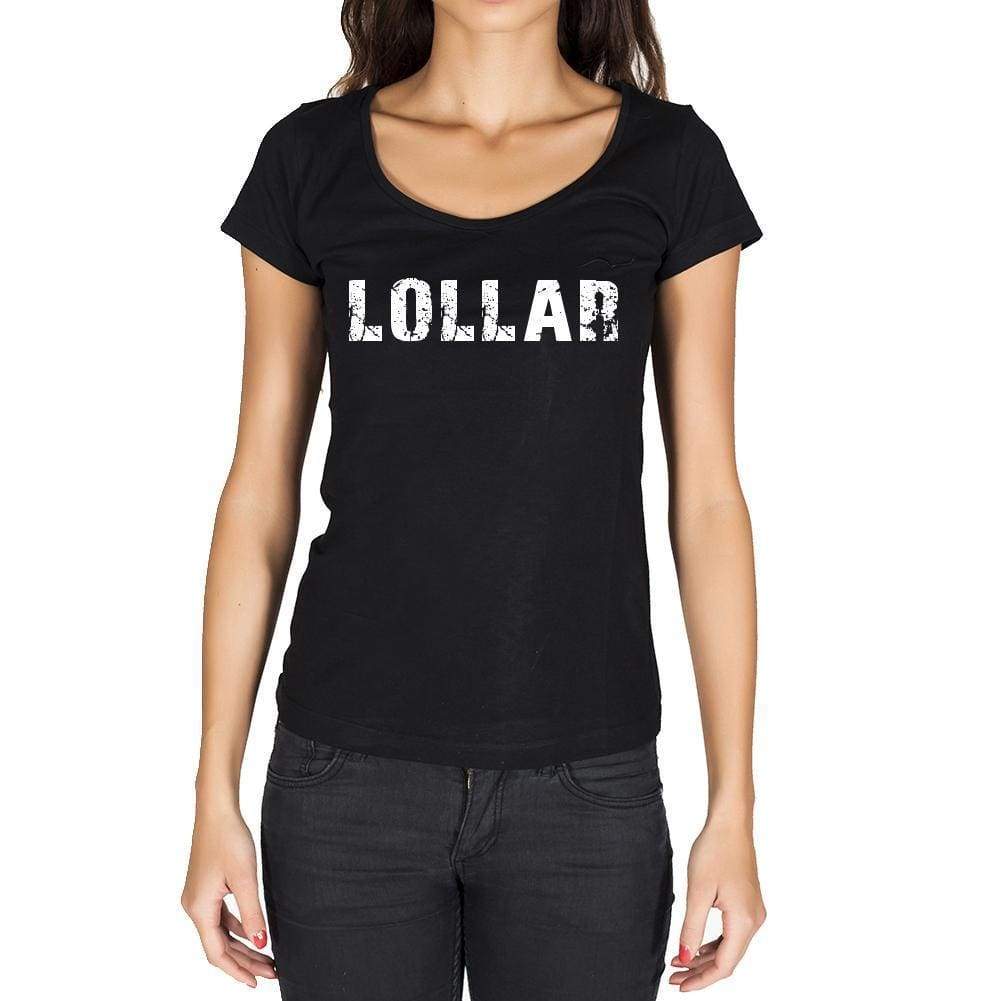 Lollar German Cities Black Womens Short Sleeve Round Neck T-Shirt 00002 - Casual
