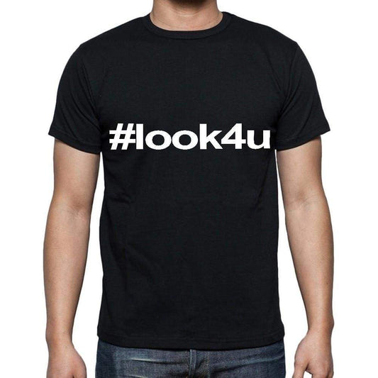 Look4U Mens Short Sleeve Round Neck T-Shirt Black T-Shirt En