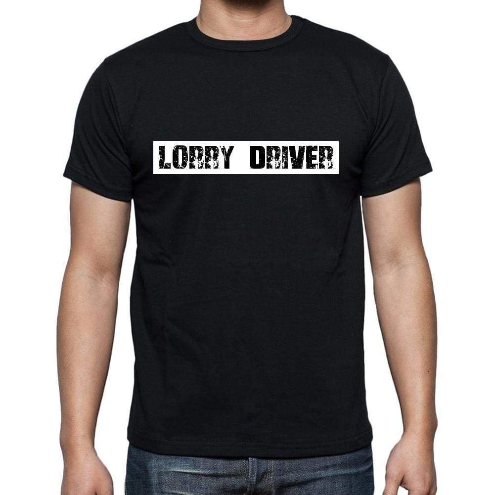 Lorry Driver T Shirt Mens T-Shirt Occupation S Size Black Cotton - T-Shirt