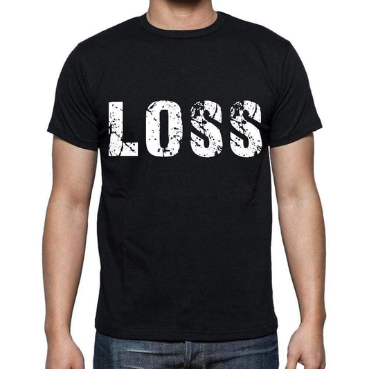 Loss Mens Short Sleeve Round Neck T-Shirt Black T-Shirt En