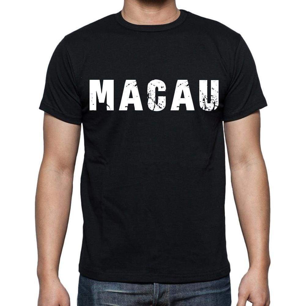 Macau T-Shirt For Men Short Sleeve Round Neck Black T Shirt For Men - T-Shirt